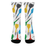 Colorful Darts Pattern Print Crew Socks