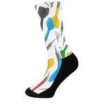 Colorful Darts Pattern Print Crew Socks