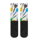 Colorful Darts Pattern Print Crew Socks