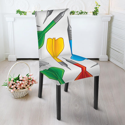 Colorful Darts Pattern Print Dining Chair Slipcover