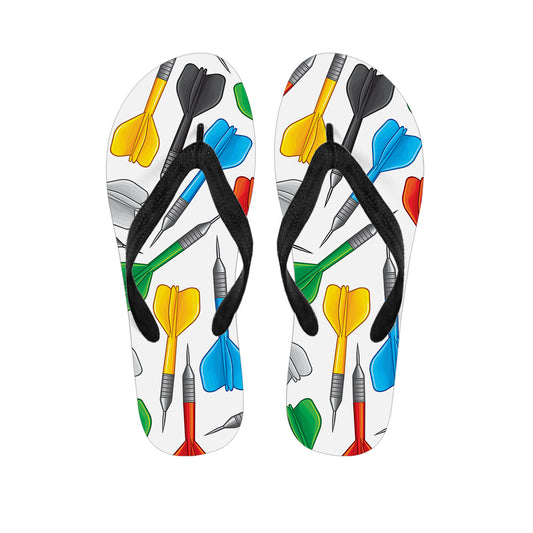 Colorful Darts Pattern Print Flip Flops