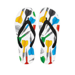 Colorful Darts Pattern Print Flip Flops