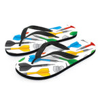 Colorful Darts Pattern Print Flip Flops