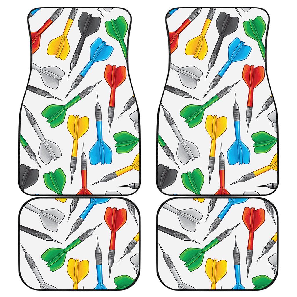 Colorful Darts Pattern Print Front and Back Car Floor Mats