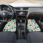 Colorful Darts Pattern Print Front and Back Car Floor Mats