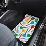 Colorful Darts Pattern Print Front and Back Car Floor Mats