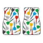 Colorful Darts Pattern Print Front Car Floor Mats