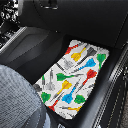 Colorful Darts Pattern Print Front Car Floor Mats