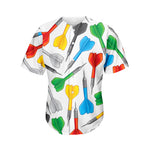 Colorful Darts Pattern Print Men's Baseball Jersey