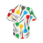 Colorful Darts Pattern Print Men's Baseball Jersey