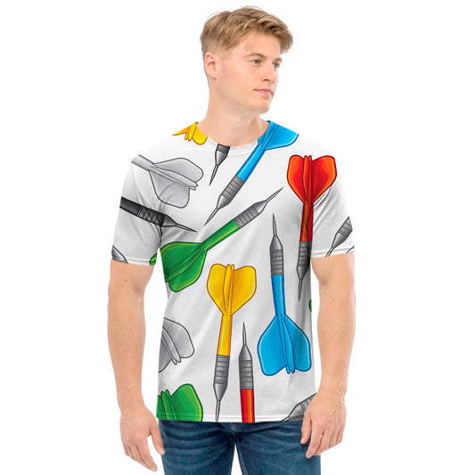 Colorful Darts Pattern Print Men's T-Shirt