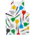 Colorful Darts Pattern Print Men's Tank Top