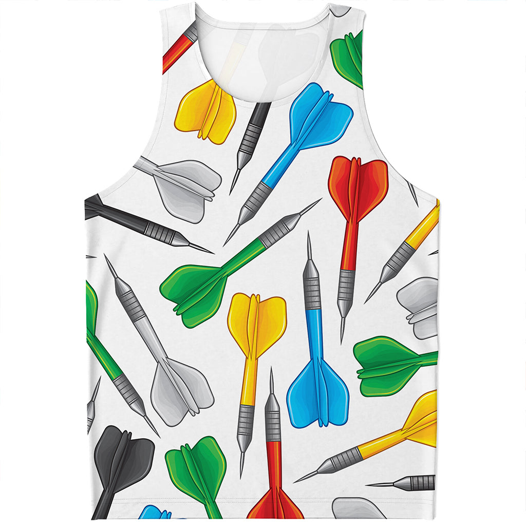 Colorful Darts Pattern Print Men's Tank Top