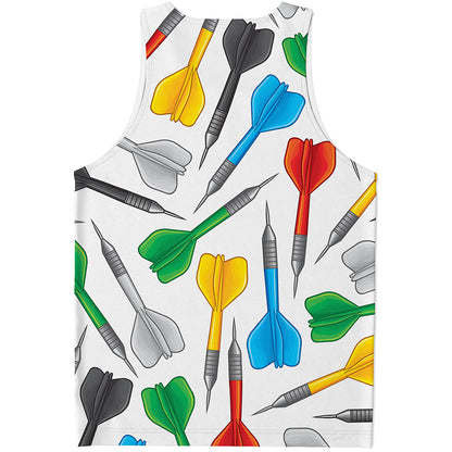 Colorful Darts Pattern Print Men's Tank Top