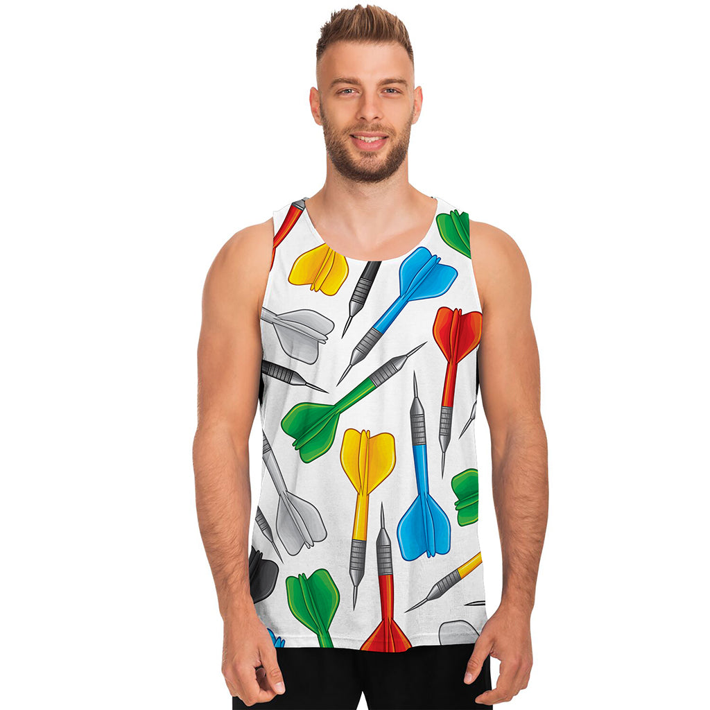 Colorful Darts Pattern Print Men's Tank Top