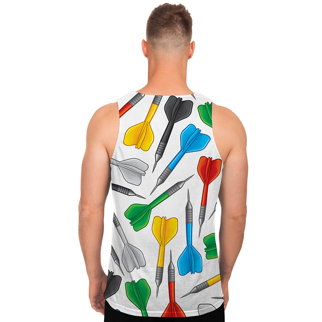 Colorful Darts Pattern Print Men's Tank Top