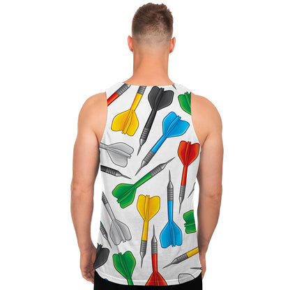Colorful Darts Pattern Print Men's Tank Top