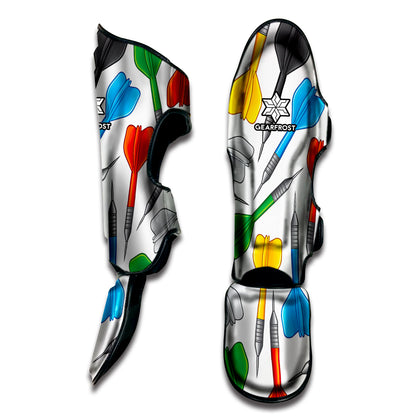 Colorful Darts Pattern Print Muay Thai Shin Guard