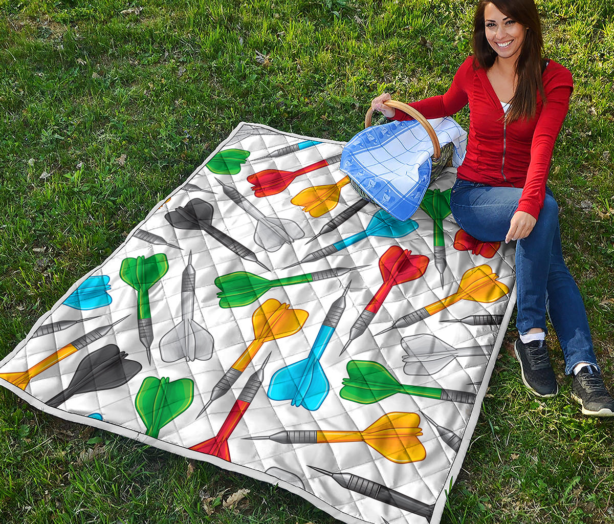 Colorful Darts Pattern Print Quilt