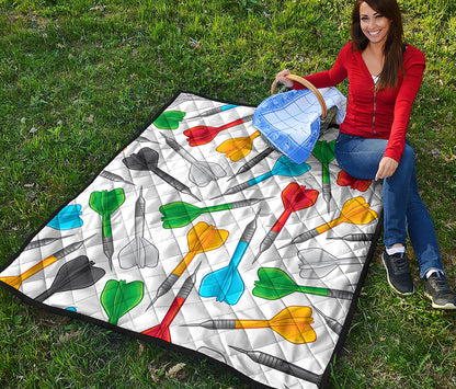 Colorful Darts Pattern Print Quilt