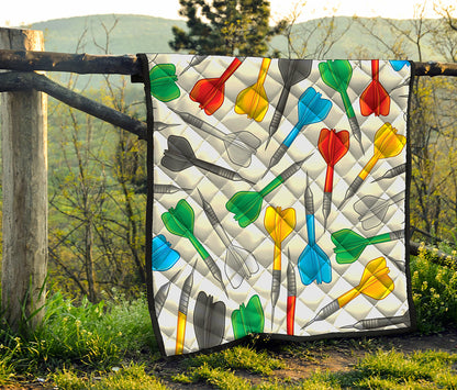 Colorful Darts Pattern Print Quilt