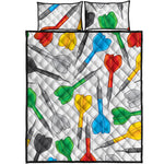 Colorful Darts Pattern Print Quilt Bed Set