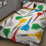Colorful Darts Pattern Print Quilt Bed Set