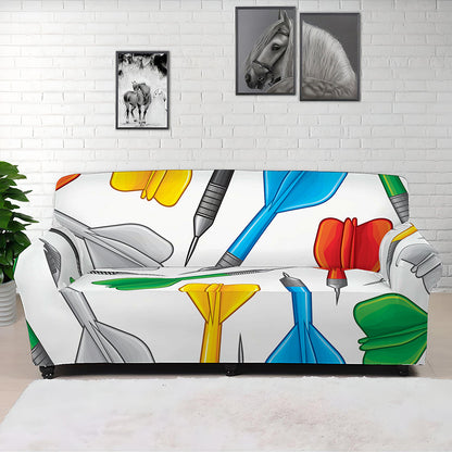 Colorful Darts Pattern Print Sofa Cover