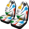Colorful Darts Pattern Print Universal Fit Car Seat Covers