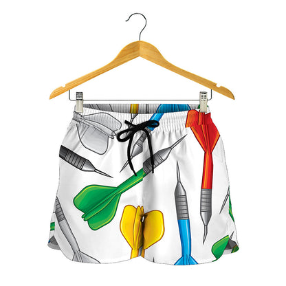Colorful Darts Pattern Print Women's Shorts