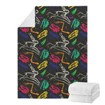 Colorful Dinosaur Fossil Pattern Print Blanket