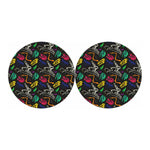 Colorful Dinosaur Fossil Pattern Print Car Coasters