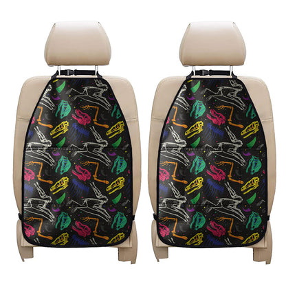 Colorful Dinosaur Fossil Pattern Print Car Seat Organizers