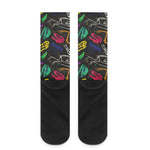 Colorful Dinosaur Fossil Pattern Print Crew Socks