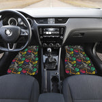 Colorful Dinosaur Fossil Pattern Print Front Car Floor Mats