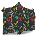 Colorful Dinosaur Fossil Pattern Print Hooded Blanket