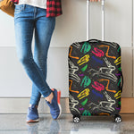 Colorful Dinosaur Fossil Pattern Print Luggage Cover
