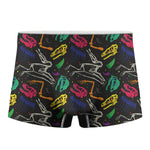 Colorful Dinosaur Fossil Pattern Print Men's Boxer Briefs