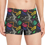 Colorful Dinosaur Fossil Pattern Print Men's Boxer Briefs