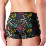 Colorful Dinosaur Fossil Pattern Print Men's Boxer Briefs