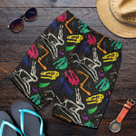 Colorful Dinosaur Fossil Pattern Print Men's Shorts