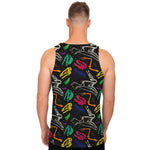 Colorful Dinosaur Fossil Pattern Print Men's Tank Top