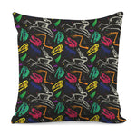 Colorful Dinosaur Fossil Pattern Print Pillow Cover