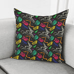Colorful Dinosaur Fossil Pattern Print Pillow Cover