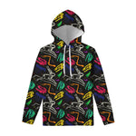 Colorful Dinosaur Fossil Pattern Print Pullover Hoodie