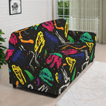 Colorful Dinosaur Fossil Pattern Print Sofa Cover