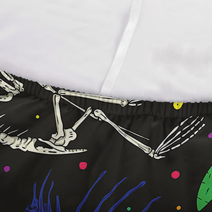Colorful Dinosaur Fossil Pattern Print Sofa Cover