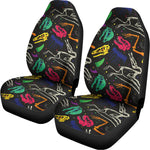Colorful Dinosaur Fossil Pattern Print Universal Fit Car Seat Covers