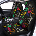 Colorful Dinosaur Fossil Pattern Print Universal Fit Car Seat Covers