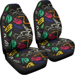 Colorful Dinosaur Fossil Pattern Print Universal Fit Car Seat Covers